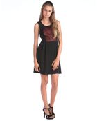 Kensie Stretch Crepe Lattice Dress - Lyst