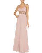 Notte By Marchesa Embellished Silk-Chiffon And Crepe Gown - Lyst