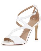 Andrew Stevens Dina Strappy Patent Leather Sandal - Lyst