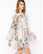 Asos Shirt Dress In Botanical Print - Lyst