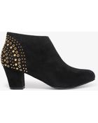 Forever 21 Studded Heel Booties - Lyst