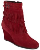Aerosoles Plumming Bird Wedge Ankle Boots - Lyst