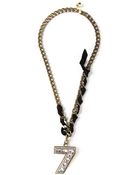 Lanvin Crystal Emblem Necklace - Lyst