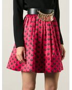 Moschino Button Print Skirt - Lyst