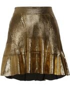 Ohne Titel Coated Ribbed Cotton Mini Skirt - Lyst