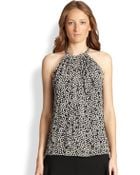 Diane von Furstenberg Printed Silk Halter Top - Lyst
