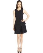 Oscar de la Renta Double-face Wool Crepe Dress - Lyst
