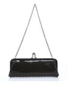 Christian Louboutin Black Patent Leather 'Miss Loubi' Spiked Clutch - Lyst