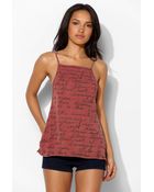 Project Social T Cursive Open Back Washed Tank Top - Lyst