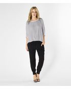 Michael Stars Dolman Silk Top With Pleated Hem - Lyst