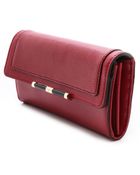 Diane von Furstenberg 440 Flap Continental Wallet - Red - Lyst