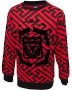 Ktz The Third Eye Geometric Sweatshirt Red/Black - Lyst