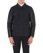 O.a.m.c Director Leather-sleeved Jacket - Lyst