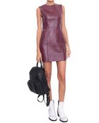 T By Alexander Wang Leather Dress - Lyst
