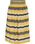 Temperley London Pleated Printed Chiffon Skirt - Lyst