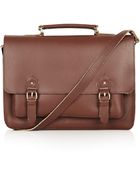 Topshop Classic Leather Satchel - Lyst