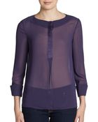 J Brand Adoplha Chiffon Blouse - Lyst