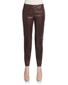 Escada Leather Leggings - Lyst