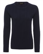 Jaeger Cashmere Cable Knit Sweater - Lyst