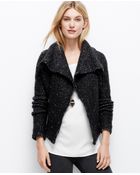 Ann Taylor Tweed Draped Collar Jacket - Lyst