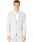 Calvin Klein Linen Blend Herringbone Slim Fit Jacket - Lyst