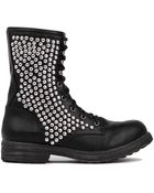 Akira Studded Combat Boots - Lyst