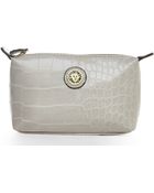 Anne Klein Stone Croc-Embossed Zip Pouch - Lyst