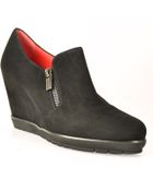 Pas De Rouge H322 - Suede Wedge - Lyst
