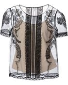 Alice By Temperley Embroidered Sheer Top - Lyst