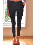 MSGM Trouser Navy - Lyst