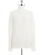 Calvin Klein Mixed Knit Turtleneck Sweater - Lyst