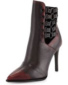 Luxury Rebel Shayla Grommet-Strap Leather Bootie - Lyst