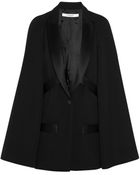 Givenchy Wool Cape Jacket With Satin Details - Lyst