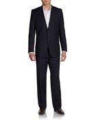 Versace Classic Fit Solid Woolblend Crepe Suit - Lyst