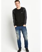 Lacoste Mens Crew Neck Contrast Knit Jumper - Lyst