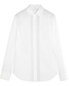 Alexander Wang Voile-Trimmed Cotton-Poplin Shirt - Lyst