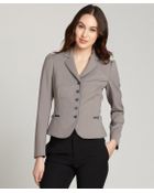 RED Valentino Light Grey Wool-Blend Long Sleeve Blazer - Lyst