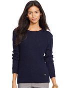Lauren by Ralph Lauren Petite Cable-Knit Sweater - Lyst