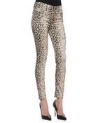 Cusp The Skinny Highwaist Leopardprint Pants - Lyst