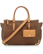 Etienne Aigner Daily Distressed Leather Medium Satchel Bag - Lyst