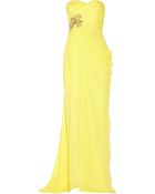 Notte By Marchesa Embellished Silk-Chiffon Gown - Lyst