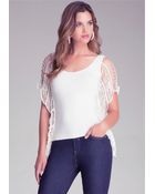 Bebe Slash Sleeve Top - Lyst