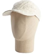 Moncler Ivory Stitched Detail Cap - Lyst