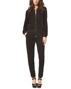 Michael Kors Perforated Leather Track Pants - Lyst