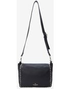 Valentino Rockstud Flap Front Crossbody Midnight Blue - Lyst