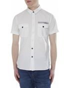 Stone Island Washed Short Sleeve Shirt - Lyst