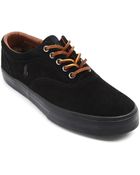 Polo Ralph Lauren Vaughn Black Suede Sneakers - Lyst
