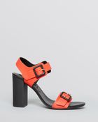 Steven By Steve Madden Open Toe Sandals - Sagharbr Block Heel - Lyst