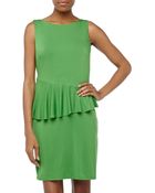 Laundry By Shelli Segal Asymmetric-Peplum Jersey Dress - Lyst