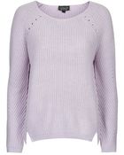 Topshop Clean Rib Knitted Jumper - Lyst